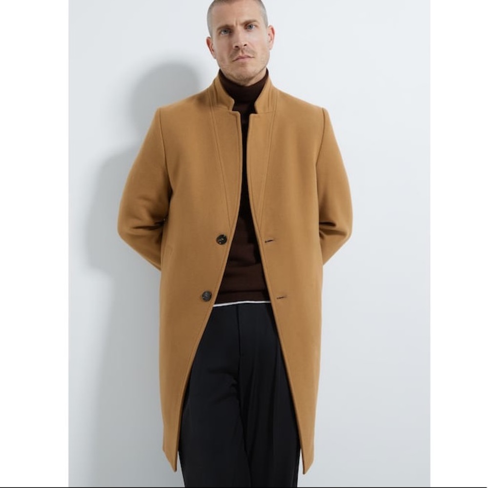 Zara Mens wool pea coat Size Small - Brand New!
